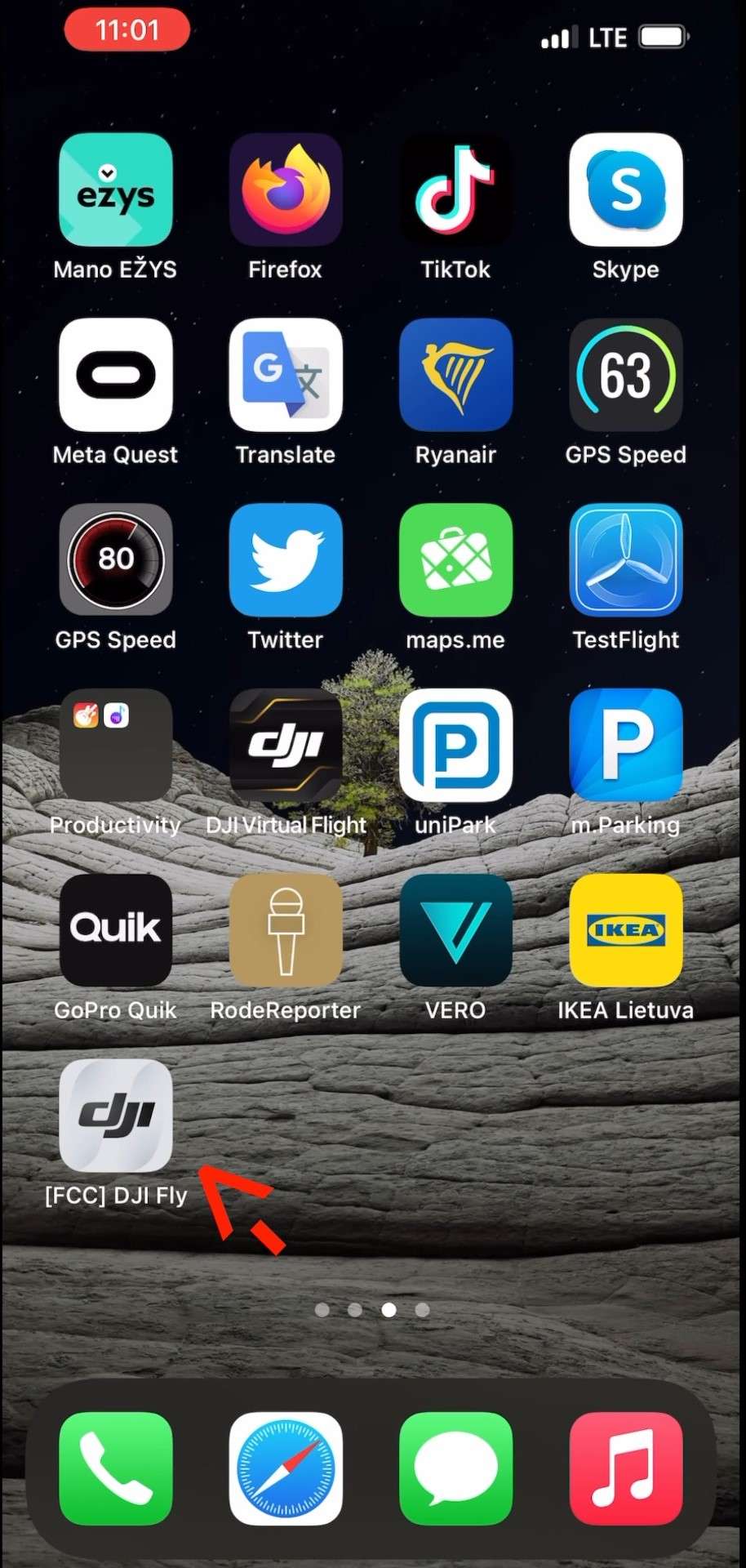 A image of FCC DJI FLY App