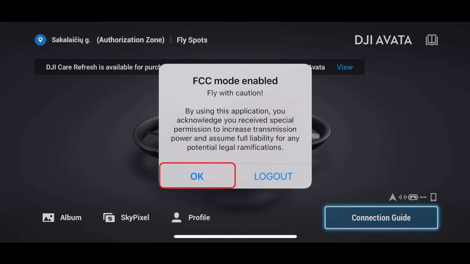 A image of DJI Avata FCC Mode Enabled
