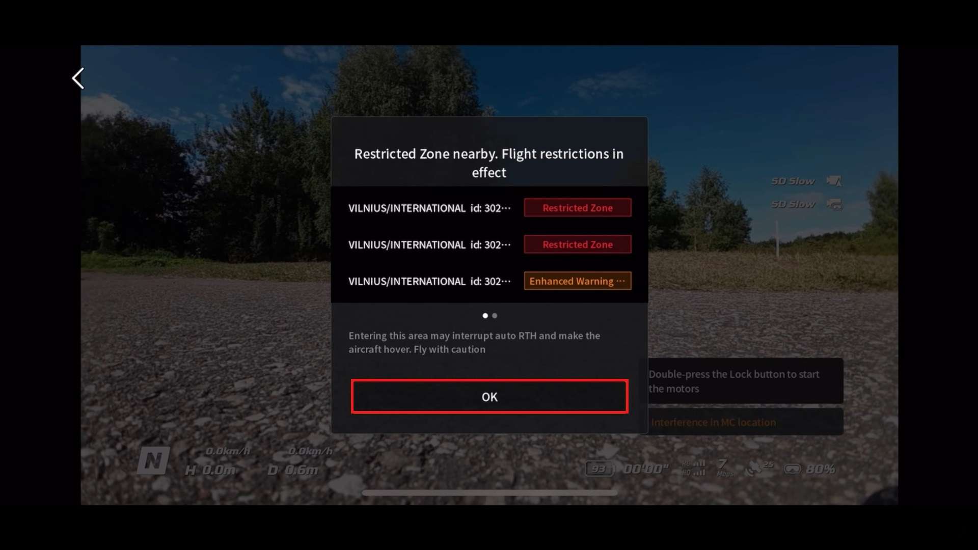 A image of DJI Avata Restriction Effect