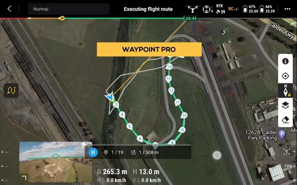 DJI INSPIRE 3 Drone BEST Settings A image of Inspire 3 Waypoint Pro Mode settings