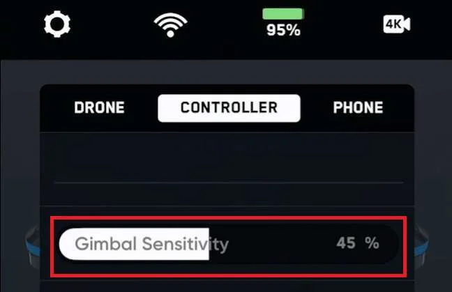 Skydio 2 CINEMATIC Mastery: Best Optimal Settings for Aerial Excellence A image of Gimbal-Sensitivity