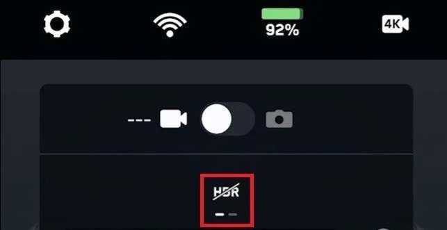 A image of HDR-Settings