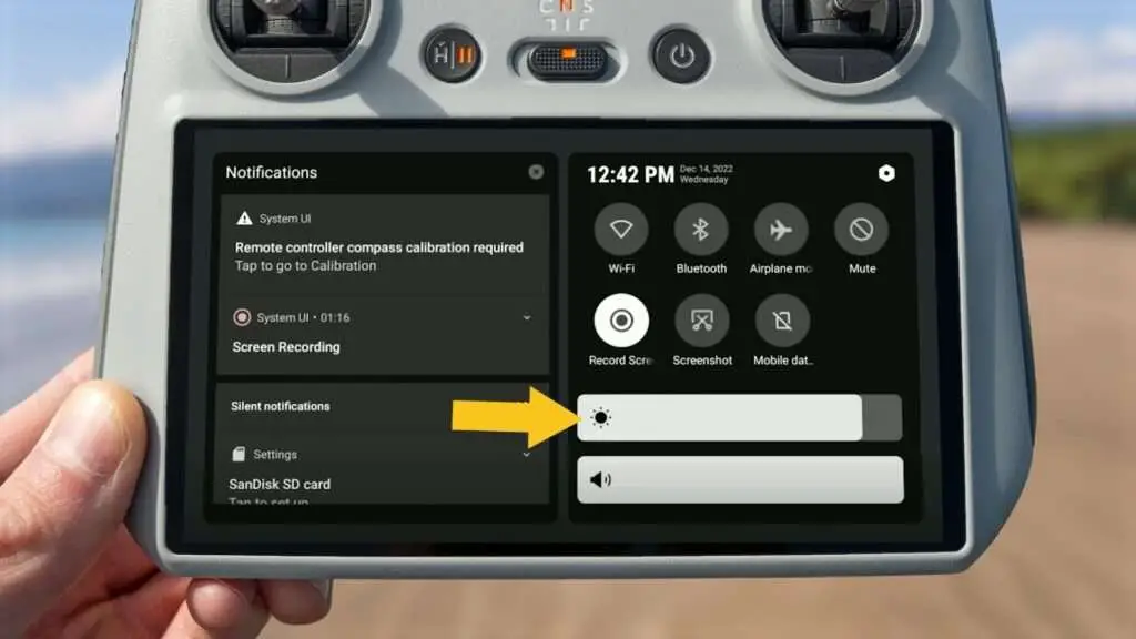 DJI Mini 3 Hidden Features: What No One Is Talking About A picture of CONTROLLER BRIGHTNESS -1