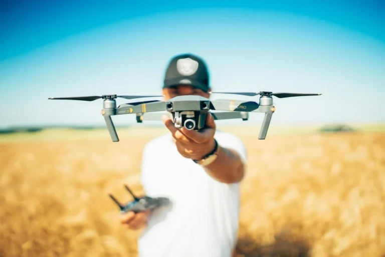A Person Flying a Drone.
