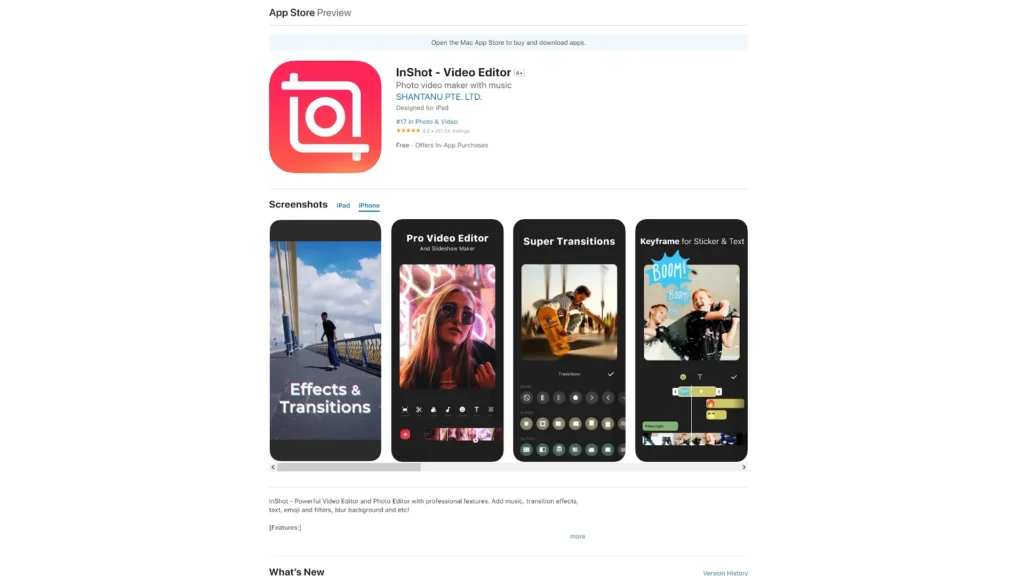 15 Useful Apps for Drone Beginners A Image of InShot App
