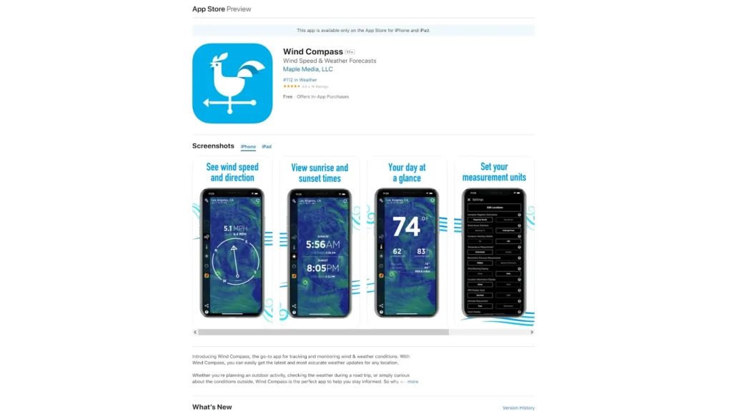 8 Useful Drone Apps for Beginners A Image of Wind Compass App