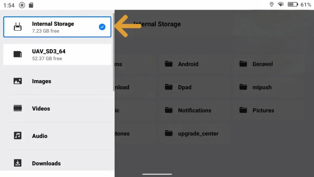 How to Export Screen Records From DJI RC2 & RC Pro A Image of DJI RC Pro Export Process