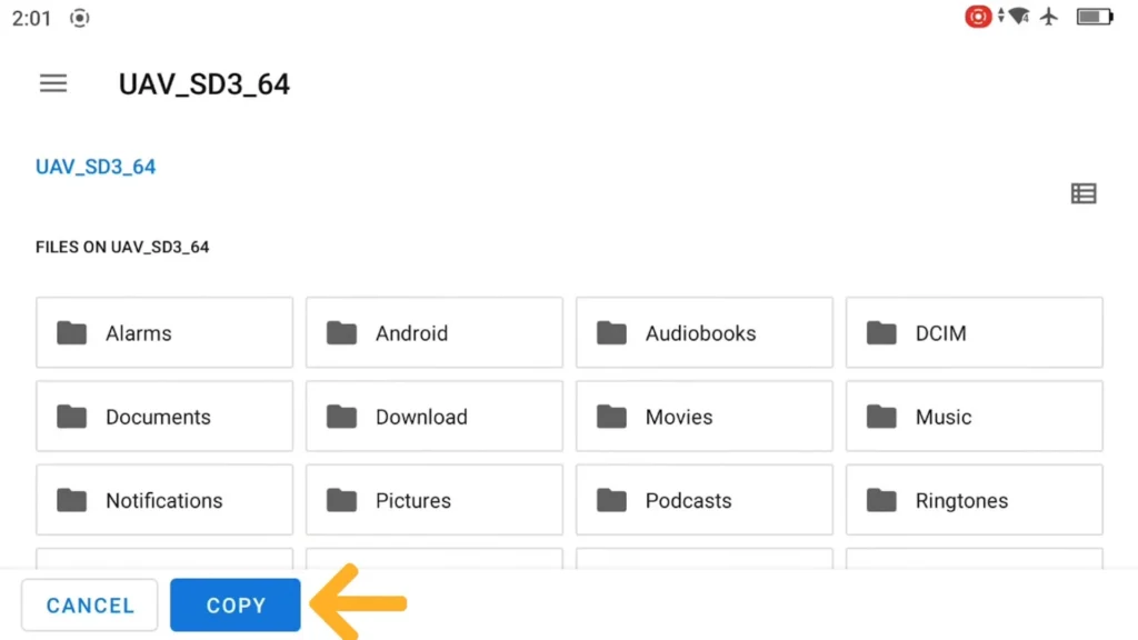 How to Export Screen Records From DJI RC2 & RC Pro A Image of DJI RC/RC 2 Export Process