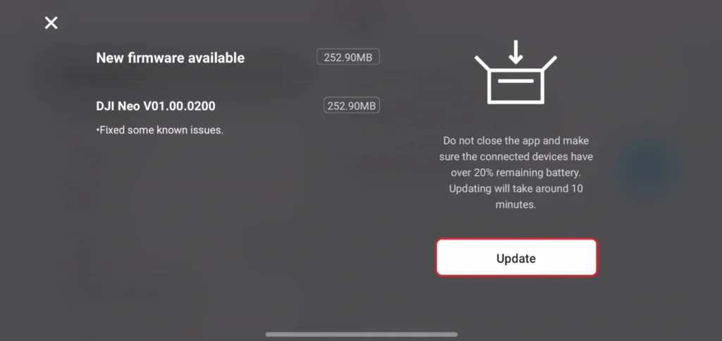 How to Update the Firmware on Your DJI Neo A image of How to Update the Firmware on Your DJI Neo