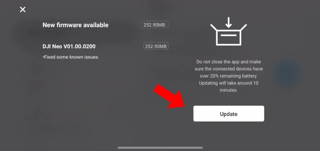 How to Update the Firmware on Your DJI Neo A image of How to Update the Firmware on Your DJI Neo