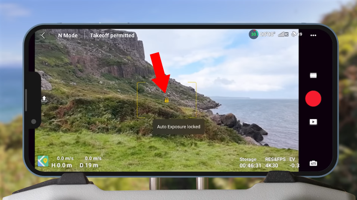 15 Essential Changes for DJI Neo Settings A image of lock exposer