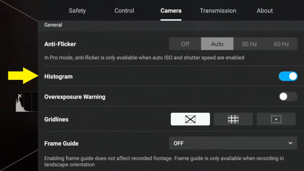 13 Best Settings to Improve DJI Neo Video Quality A image of Histogram
