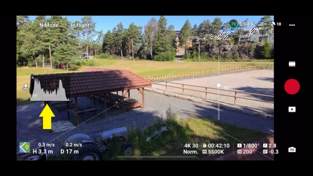13 Best Settings to Improve DJI Neo Video Quality A image of Histogram