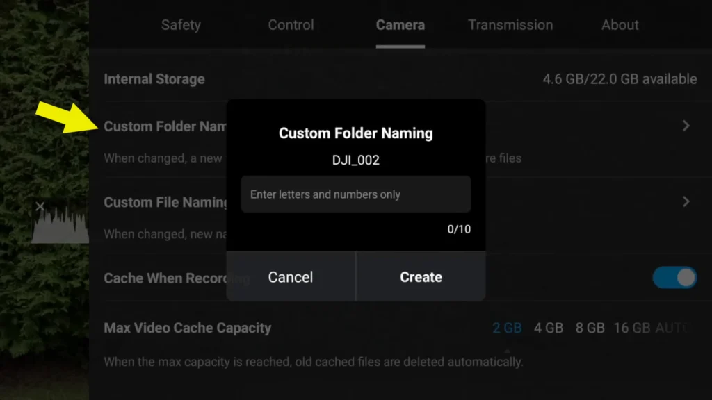 13 Best Settings to Improve DJI Neo Video Quality A image of Custom Folder Naming