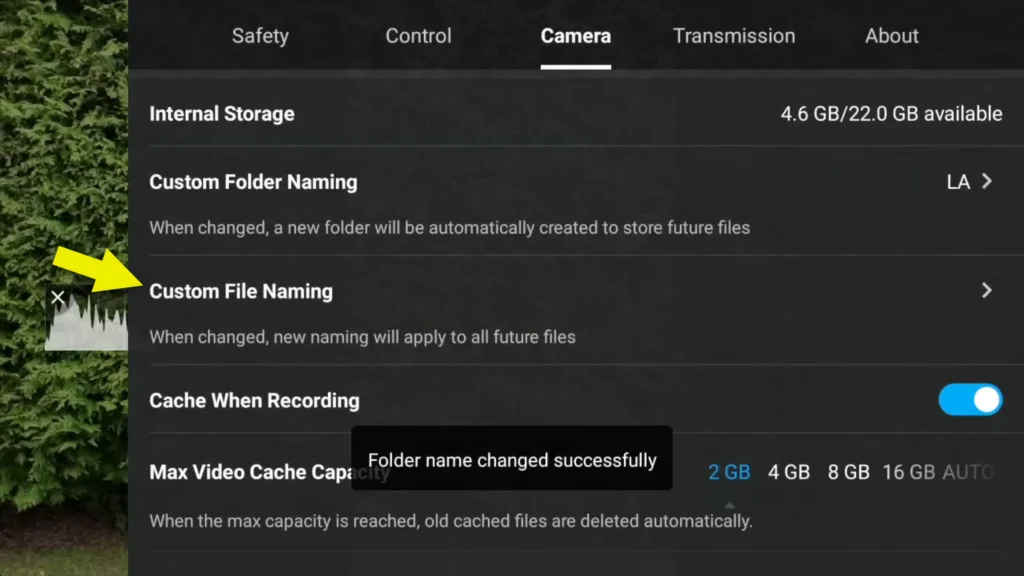 13 Best Settings to Improve DJI Neo Video Quality A image of Custom Folder Naming