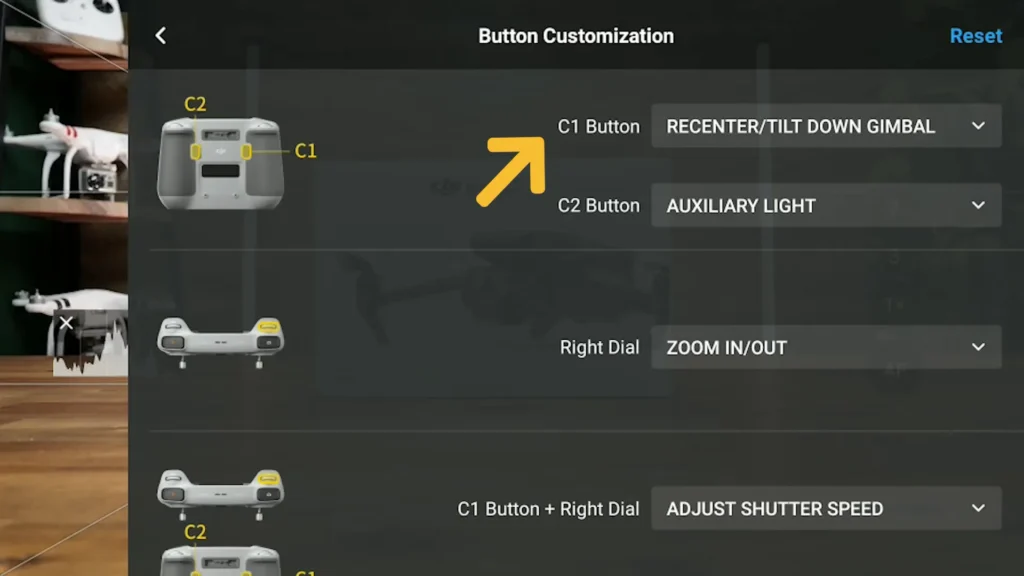 A image of DJI MAVIC 3 PRO Button Customization