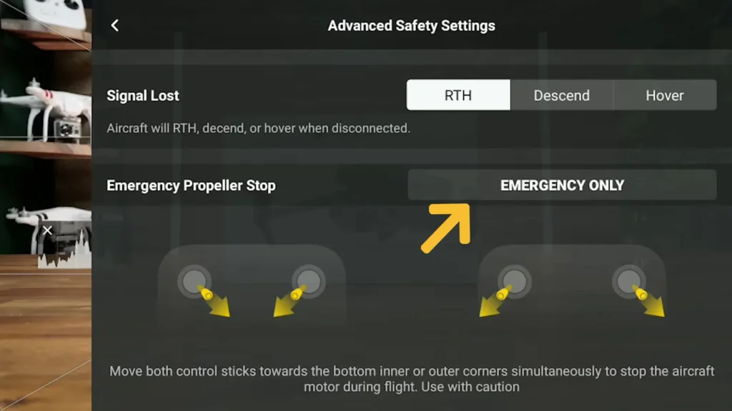 A image of DJI MAVIC 3 PRO Emergency Propeller Stop