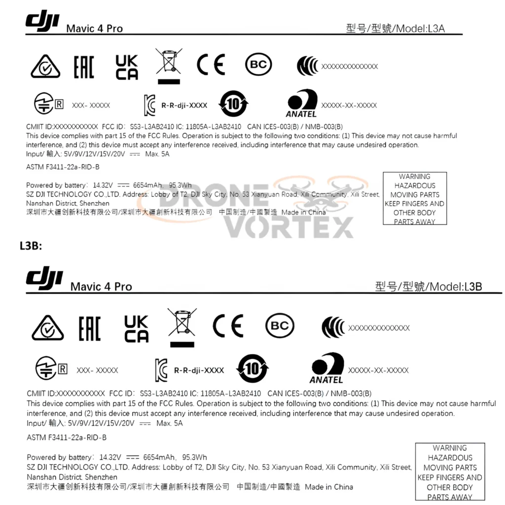DJI Mavic 4 Pro Listed in FCC Database; Launch Expected Soon FCC Filling of DJI Mavic 4 Pro