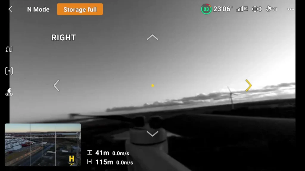 DJI Mini 4 Pro Firmware Update Exciting New Features Added A image of Vision Sensor Screen