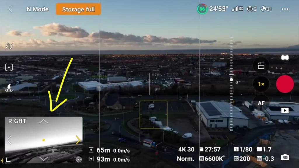 DJI Mini 4 Pro Firmware Update Exciting New Features Added A image of Vision Sensor Screen