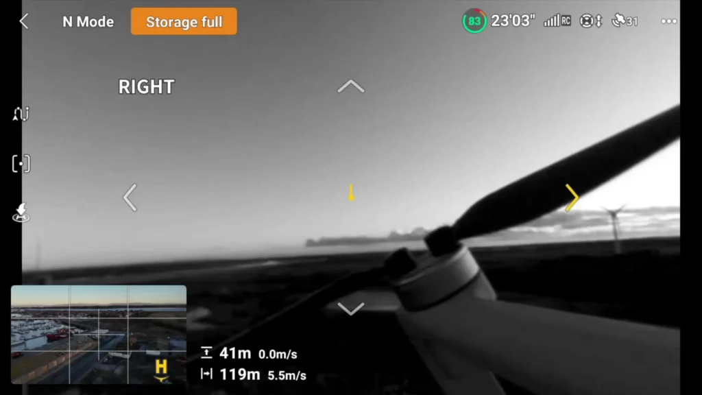 DJI Mini 4 Pro Firmware Update Exciting New Features Added A image of Vision Sensor Screen