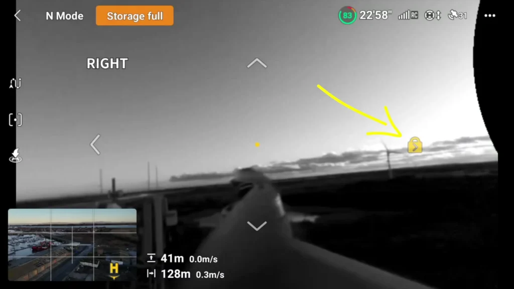 DJI Mini 4 Pro Firmware Update Exciting New Features Added A image of Vision Sensor Screen