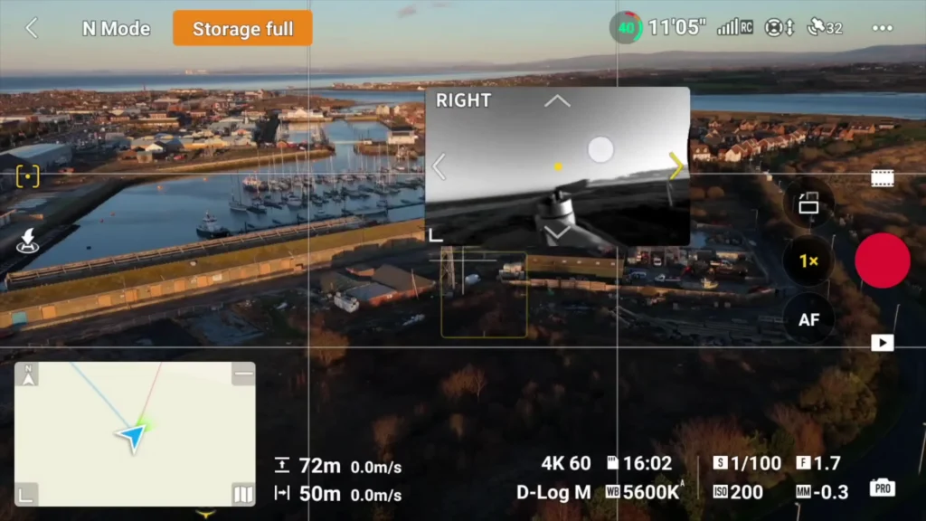 DJI Mini 4 Pro Firmware Update Exciting New Features Added A image of Vision Sensor Screen