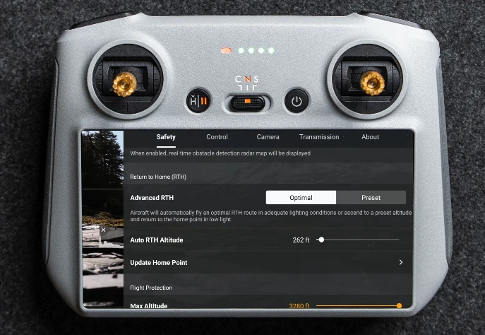 DJI Mavic 3 Pro Best Setting for Cinematic Footage A Image of RTH Options