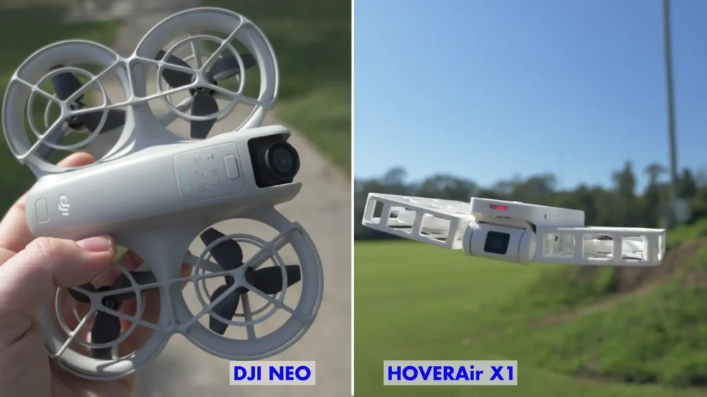 A image of DJI Flip vs Neo vs HoverAir X1 ProMax vs X1