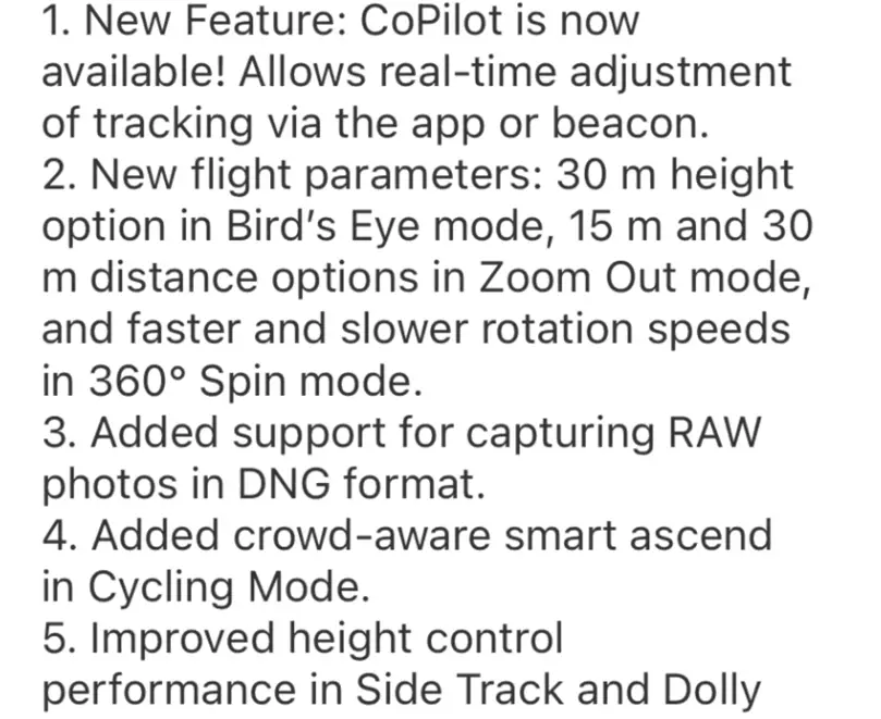 Hover Air X1 Pro Copilot Mode Firmware Update A image of Hover Air X1 Pro Copilot Mode