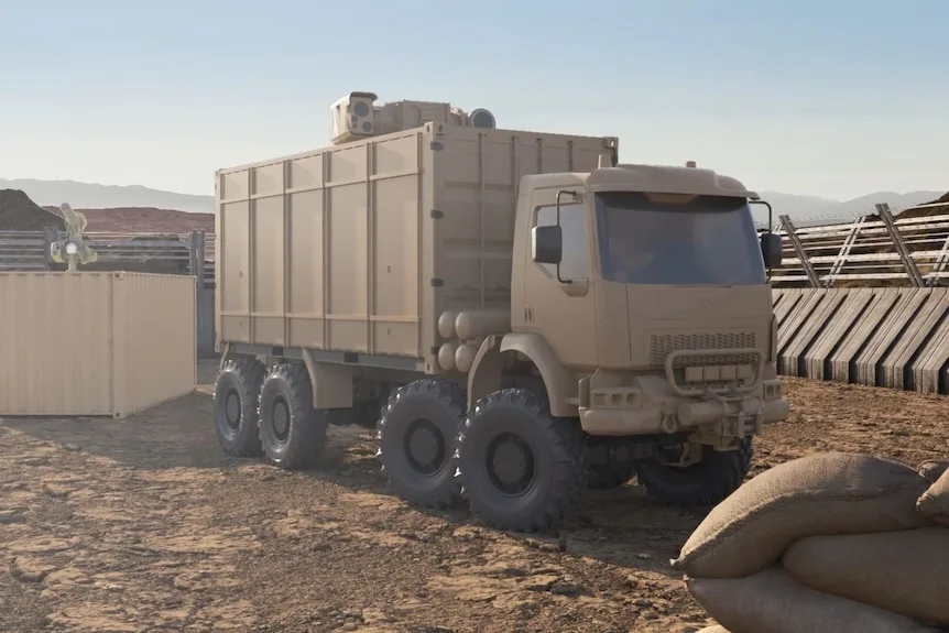NATO Plans to Integrate Australia's Apollo Laser System in Defense Against Russian Drones A picture of Australias EOS Apollo Laser System