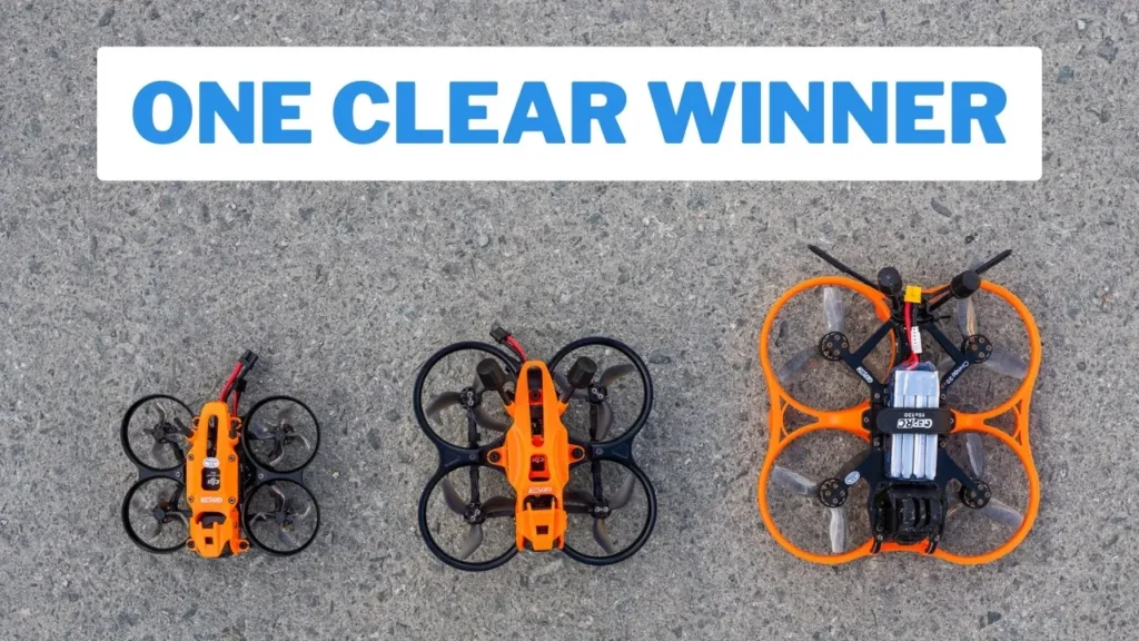 A image of GEPRC DarkStar 16 vs DarkStar 22 vs Cinelog 30 V3