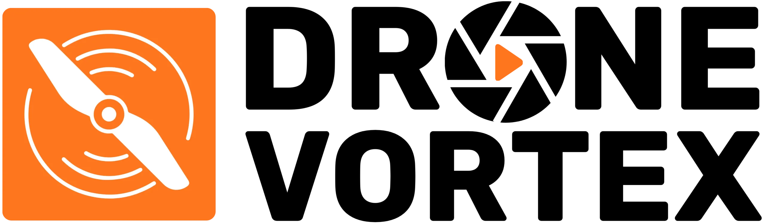 A Picture of Drone Vortex White Logo