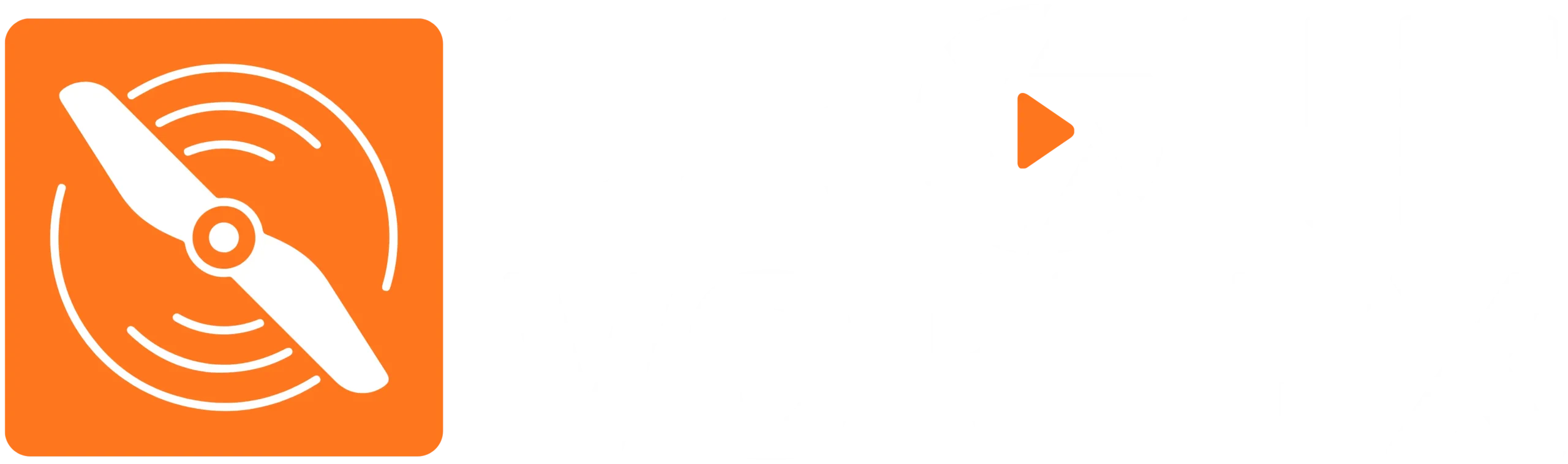 A Picture of Drone Vortex White Logo