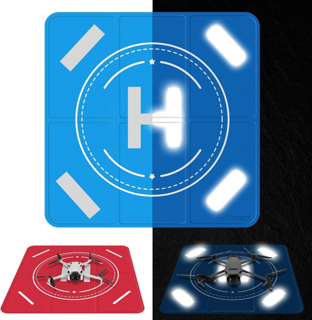 drone landing pad with lights