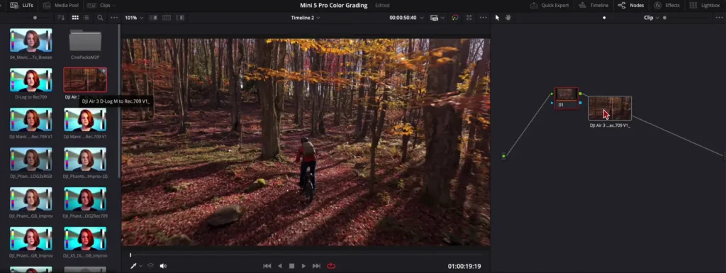 A image of How to Color Grade DJI Mini 5 Pro Footage in DaVinci Resolve