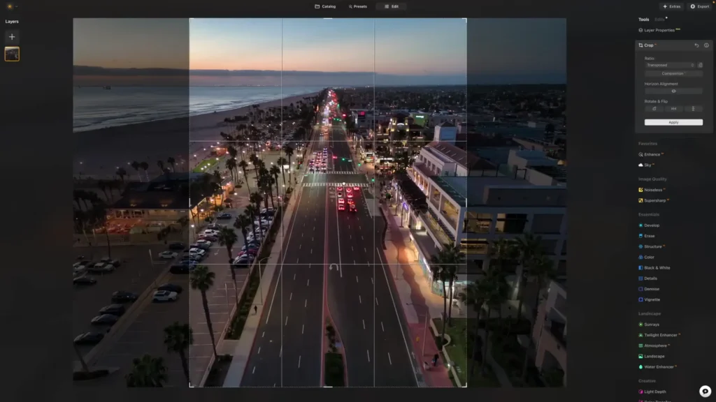 How to Edit DJI Drone Photos in 30 Seconds Using Luminar Neo A image of How to Edit DJI Drone Photos in 30 Seconds Using Luminar Neo