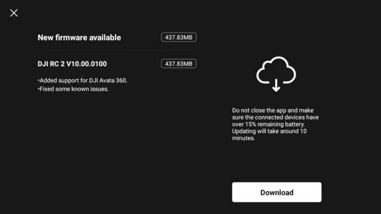 DJI Fly App 1.20.0 and RC2 Firmware V10.00.0100: What's New and Should You Update? A image of DJI Fly App 1.20.0 and RC2 Firmware V10.00.0100