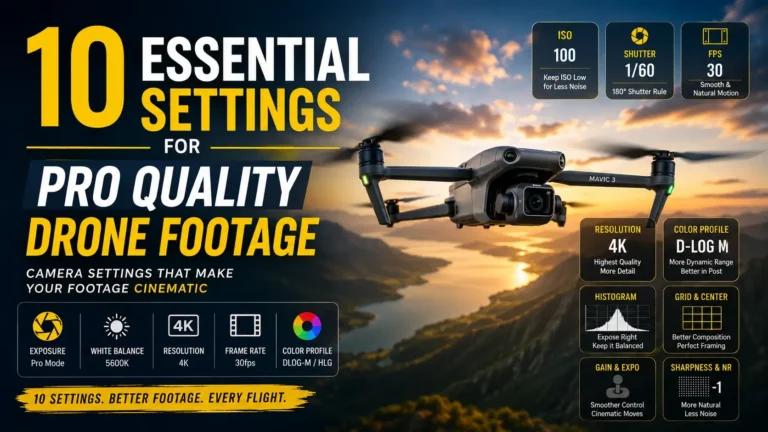 10 Essential Drone Camera Settings for Beginners to Capture Cinematic Video Drone camera Settings 1