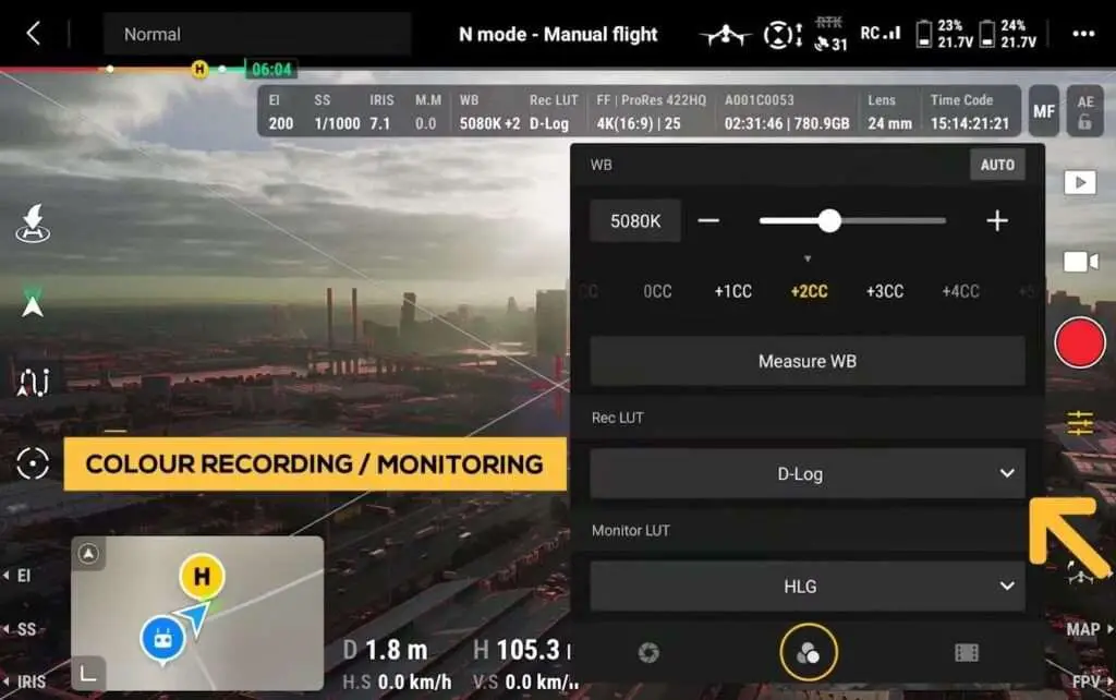 DJI INSPIRE 3 Drone BEST Settings A image of Inspire 3 Color Settings