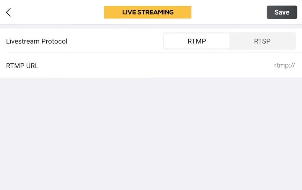 DJI INSPIRE 3 Drone BEST Settings A image of Custom Live Streaming RTMP Mode