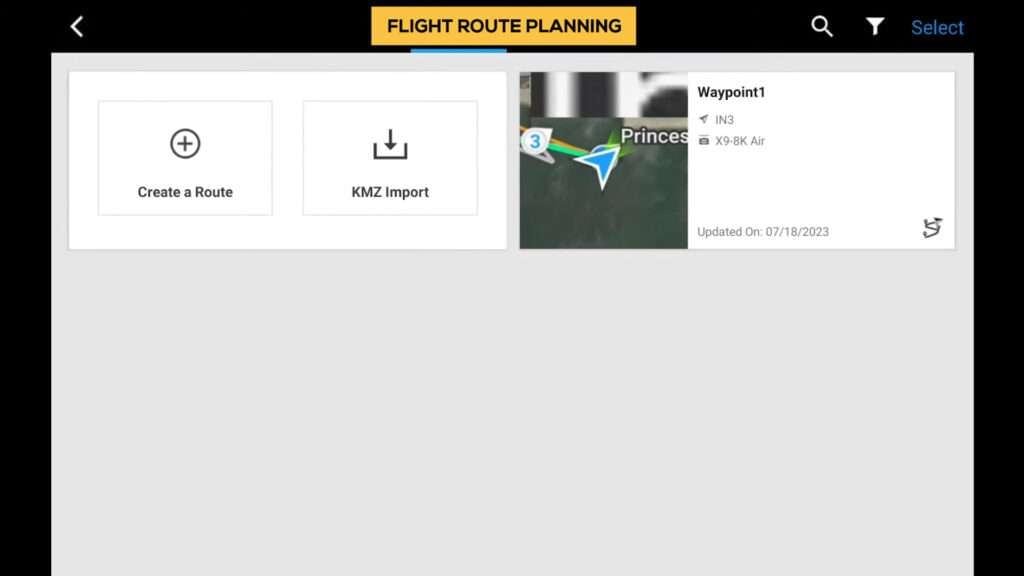 DJI INSPIRE 3 Drone BEST Settings A image of Flight Route Planning