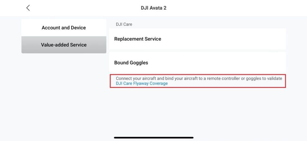 A image of Bind Controller, DJI AVATA 2 Settings