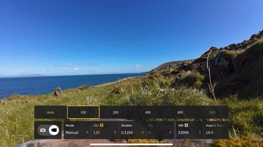 A image of ISO settings