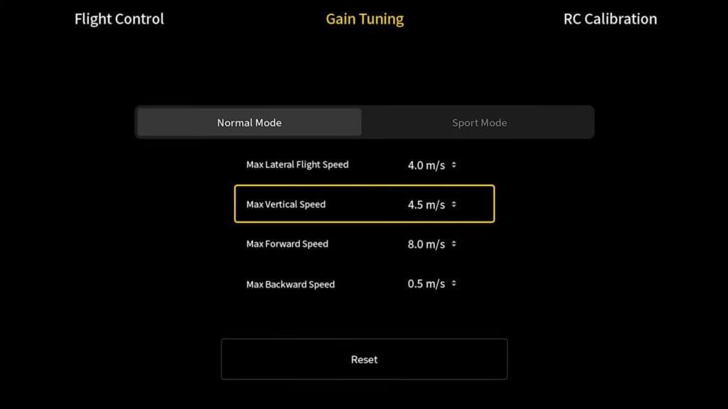 A image of Normal Mode Settings