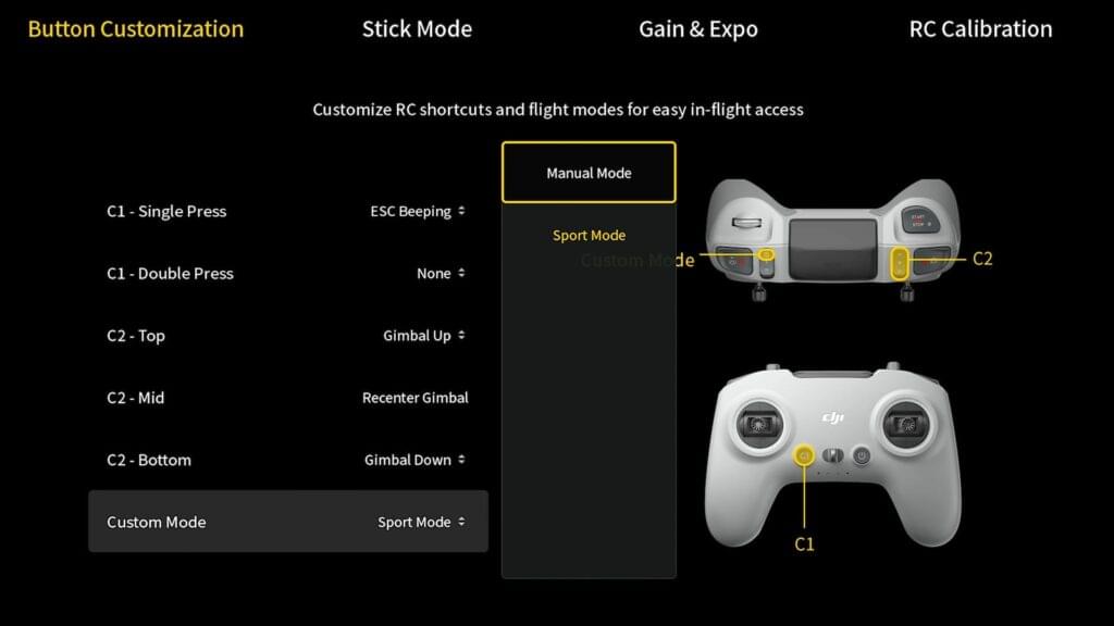 A image of Manual Mode settings