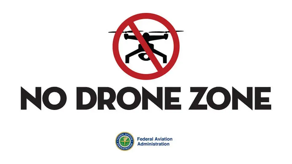 Why Drone Delivery Failed to Meet Expectations! A Picture of no drone zone sign
