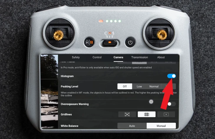 DJI Mavic 3 Pro Best Setting for Cinematic Footage A image of Histogram