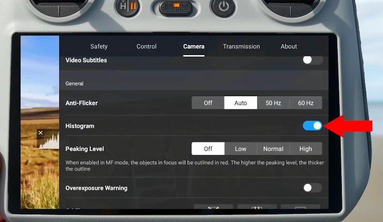 Best DJI Mini 4 Pro Settings Histragram