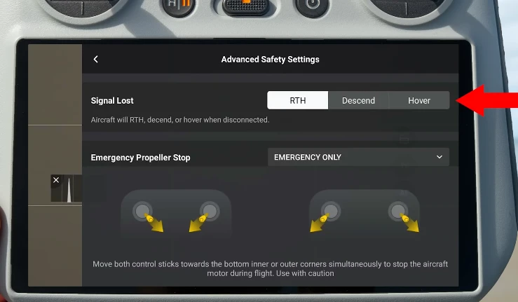 Best DJI Mini 4 Pro Settings A image of Signal Lost